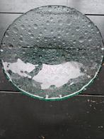 Glazen Fruitschaal met Bubbel Design, Schaal, Rond, Ophalen of Verzenden, Glas