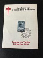 België 1937 dag van de postzegel kroonprins Boudewijn, Ophalen of Verzenden, Gestempeld