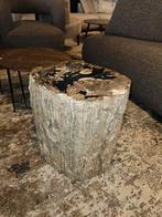 Salontafel bijzettafel versteend hout patrified wood, 50 tot 100 cm, Nieuw, Minder dan 50 cm, 50 tot 100 cm