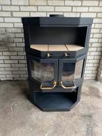Houtkachel 8KW incl kachelpijp en bodemplaat, Huis en Inrichting, Houtkachel, Ophalen of Verzenden, Zo goed als nieuw, Vrijstaand