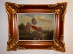 Bruin gouden antieke barok lijst + schilderij 65 cm x 40 cm, Huis en Inrichting, Woonaccessoires | Lijsten, Ophalen, Gebruikt