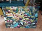 Glazen spatscherm met afbeelding, Huis en Inrichting, Ophalen, Gebruikt, 100 tot 150 cm, Minder dan 100 cm