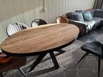 Eettafel Ovaal - hout, Huis en Inrichting, Tafels | Eettafels, Ophalen, Ovaal, 200 cm of meer, 100 tot 150 cm