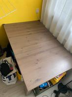 Massief houten eettafel (verlengbaar), Ophalen, Gebruikt, Rechthoekig, 50 tot 100 cm