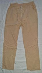 Heren pantalon-tregging met koord beige katoen maat L, Kleding | Dames, Broeken en Pantalons, Beige, Maat 42/44 (L), Ophalen of Verzenden
