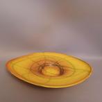 zware geel glazen schaal Artglass 1970 Murano?, Antiek en Kunst, Ophalen of Verzenden