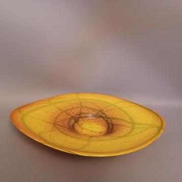 zware geel glazen schaal Artglass 1970 Murano? beschikbaar voor biedingen