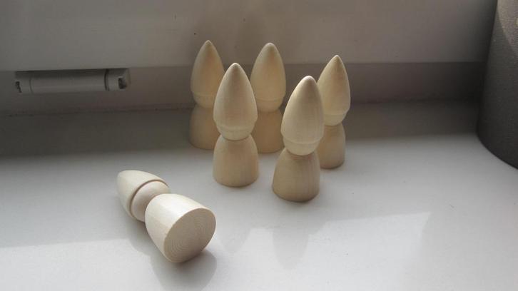 Peg doll kerstman-sneeuwpop-bomen en poppetjes., Hobby en Vrije tijd, Knutselen, Nieuw, Materiaal, Ophalen of Verzenden