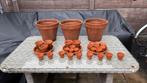 29 terracotta poten, Ophalen, Gebruikt, Rond, Minder dan 40 cm