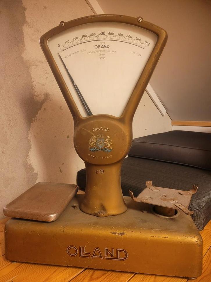 Vintage Olland weegschaal, Antiek en Kunst, Antiek | Keukenbenodigdheden, Ophalen