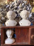 🌿 Pop ,”3 ANTIEK PORSELEINEN POPPEN HOOFDJES”CHINA HEADS”🌿, Verzenden