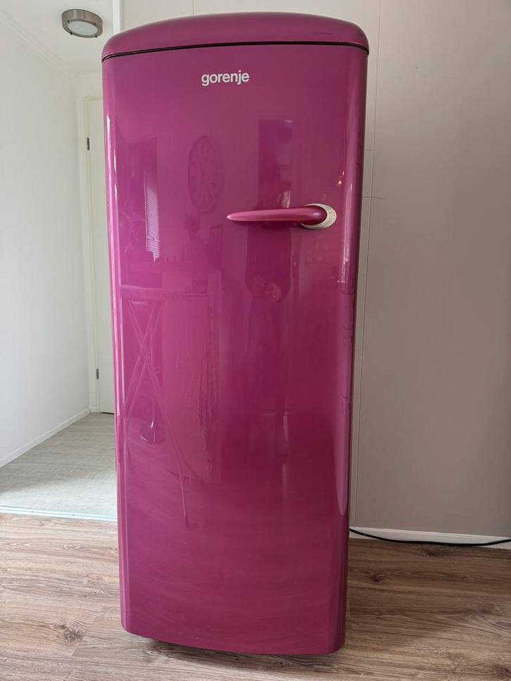 Gorenje design koelkast met vriezer American style, Witgoed en Apparatuur, Koelkasten en IJskasten, Gebruikt, Met vriesvak, 200 liter of meer