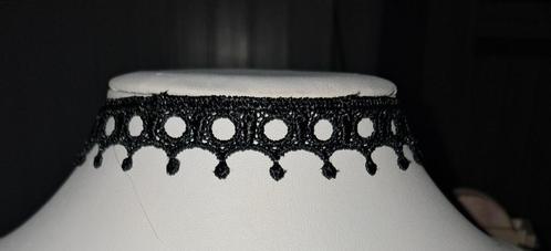 Mooie nieuwe zwarte ketting/ chocker, Sieraden, Tassen en Uiterlijk, Kettingen, Nieuw, Overige materialen, Wit, Verstelbaar, Ophalen of Verzenden