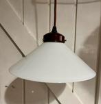 Vintage opaal glas met bakelieten onderdelen incl. led lamp, Ophalen of Verzenden, Gebruikt, Glas, Minder dan 50 cm