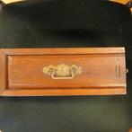 Antieke houten dia-opbergdoos met antieke glazen dia's, Ophalen of Verzenden