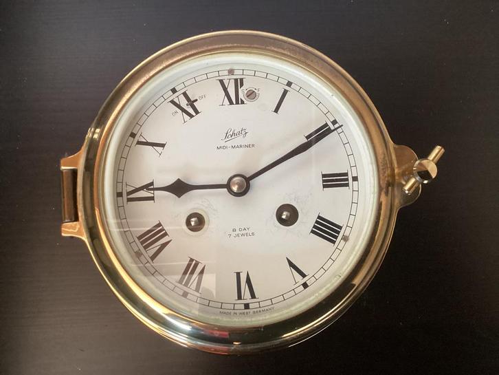 Mooie SCHATZ Scheepsklok, Midi-Maritiem 8 Day,  7 Jewels, Verzamelen, Scheepvaart, Zo goed als nieuw, Overige typen, Ophalen of Verzenden