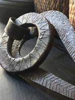 Smeedijzeren deurklopper deurklink oosters deurbeslag, Antiek en Kunst, Curiosa en Brocante, Ophalen of Verzenden