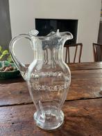 Grote brocante glazen karaf of vaas, Ophalen of Verzenden