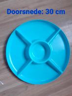 Blauw vakjes bord., Overige materialen, Ophalen of Verzenden, Zo goed als nieuw, Bord(en)