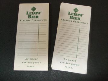 Leeuw bier notepads / notitieboekje (nr.1) 2 stuks