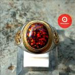 Ring "Kalimaya Australia Merah Lahar Jarong" edelsteen CAR01, Overige materialen, Verzenden, 19 tot 20, Heer