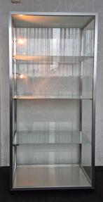 Vitrinekast met verlichting, Huis en Inrichting, Kasten | Vitrinekasten, Ophalen, Met plank(en), Gebruikt, 100 tot 150 cm