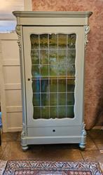 Vintage vitrinekast, Huis en Inrichting, Kasten | Vitrinekasten, Ophalen, Gebruikt, 50 tot 100 cm, Glas