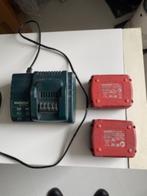 METABO  oplader 14,4 volt met 2 accu's, Ophalen of Verzenden, Gebruikt, Boor- en Schroefmachine
