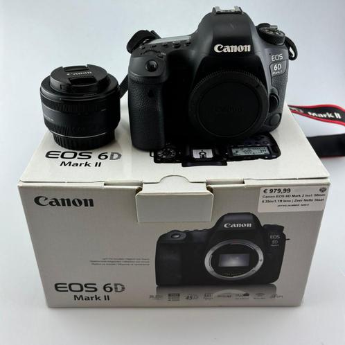 Canon EOS 6D Mark 2 Incl. 50mm 0.35m/1.1ft lens | Zeer Nette, Audio, Tv en Foto, Fotocamera's Digitaal, Zo goed als nieuw