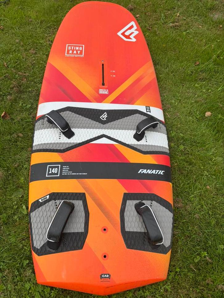 Windfoil set - Fanatic Stingray, RRD carbon/alu foil, Watersport en Boten, Windsurfen, Zo goed als nieuw, Plank, 7 m² of meer