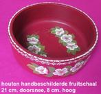 fraaie handbeschilderde houten fruitschaal, Ophalen of Verzenden, Nieuw, Rond, Hout