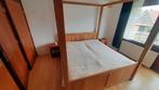 Notenhout hemelbed 160x200, Ophalen, Tweepersoons, 200 cm, 160 cm