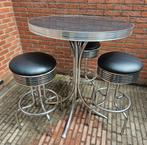 FIFTIES SIXTIES AMERIKAANSE BEL AIR BARKRUKKEN MET BARTAFEL, Huis en Inrichting, Barkrukken, Ophalen, 60 tot 90 cm, Met voetsteun