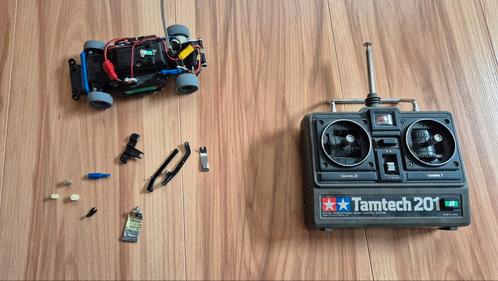 Tamiya Tamtech 201 + compleet chassis, Hobby en Vrije tijd, Modelbouw | Radiografisch | Auto's, Gebruikt, Auto onroad, Elektro