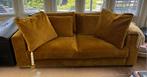 Cartel Living tweezits bank - goudgeel velours, Ophalen, 150 tot 200 cm, Tweepersoons, 75 tot 100 cm