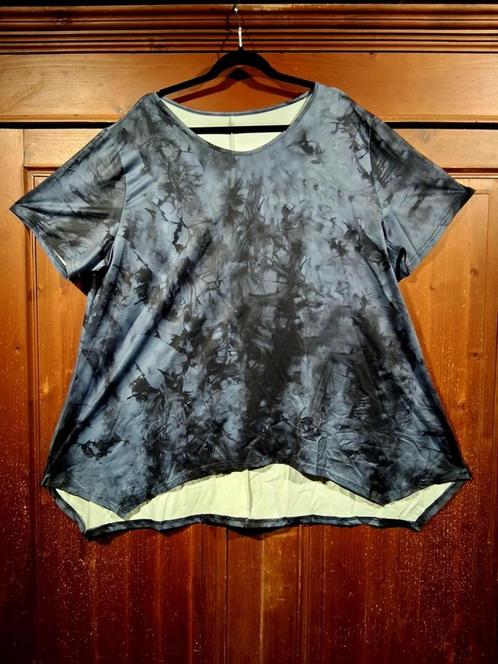 grijs zwart tie dye punten shirt 48/50, Kleding | Dames, Grote Maten, Nieuw, Shirt of Top, Zwart, Ophalen of Verzenden