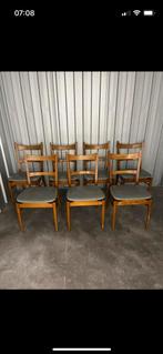 7x Jaren 60 design vintage stoelen, Ophalen, Zo goed als nieuw, Deens stijl/desing, Grijs