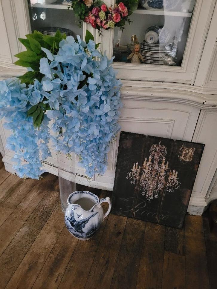 Kunstbloem Wisteria per tak 3.50, Huis en Inrichting, Woonaccessoires | Kunstplanten en Kunstbloemen, Zo goed als nieuw, Binnen