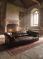 Baxter Italiaanse bank lederen sofa, 250 tot 300 cm, Gebruikt, Vintage, Ophalen of Verzenden