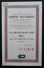 Schippers'Oliefabrieken - 's-Gravenhage / Vlaardingen - 1917, Postzegels en Munten, Aandelen en Waardepapieren, Ophalen of Verzenden