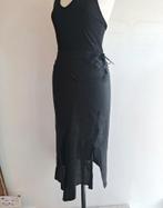 Puck & Hans linnen rok zgan lace up coating asymmetrisch S, Zwart, Ophalen of Verzenden, Zo goed als nieuw, Maat 36 (S)