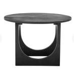 Bloomingville Salontafel - Zwart Mangohout, Ophalen, 50 tot 100 cm, Rond, 50 tot 100 cm