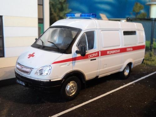 1/43 Gaz 2705 Gazelle Rode Kruis Ambulance - DeAgostini, Hobby en Vrije tijd, Modelauto's | 1:43, Nieuw, Auto, Overige merken