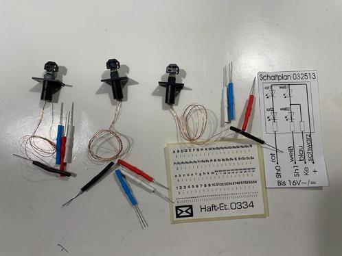 3 Dwergseinen met LED verlichting, Hobby en Vrije tijd, Modeltreinen | H0, Nieuw, Overige typen, Gelijkstroom of Wisselstroom