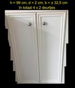 4x dubbele houten deurtjes (h=99, d=2, b= 32,5 / 29 cm), Doe-het-zelf en Verbouw, Hout en Planken, Ophalen, Minder dan 25 mm, Overige typen