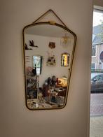 Vintage Spiegel Wandspiegel Mirror Goud Zwart, Antiek en Kunst, Antiek | Spiegels, Ophalen of Verzenden