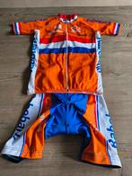 Officieel Nederland fietstenue Bioracer kind 164 oranje KNWU, Ophalen of Verzenden, Zo goed als nieuw, Bovenkleding