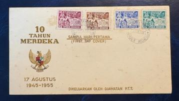 Indonesië FDC 17 augustus 1955 beschikbaar voor biedingen
