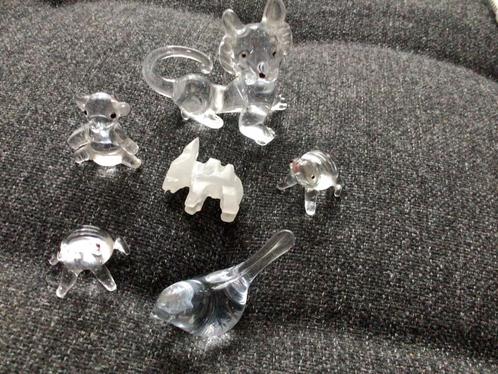 6 letterbak figuurtjes van glas 💥 ophalen voor €7,50, Verzamelen, Beelden en Beeldjes, Zo goed als nieuw, Dier, Ophalen of Verzenden