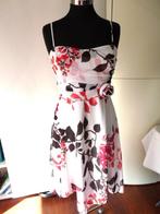 Sprankelende  zomerjurk bloemdessin  wit roze bruin Bonprix,, Kleding | Dames, Bonprix, Overige kleuren, Ophalen of Verzenden